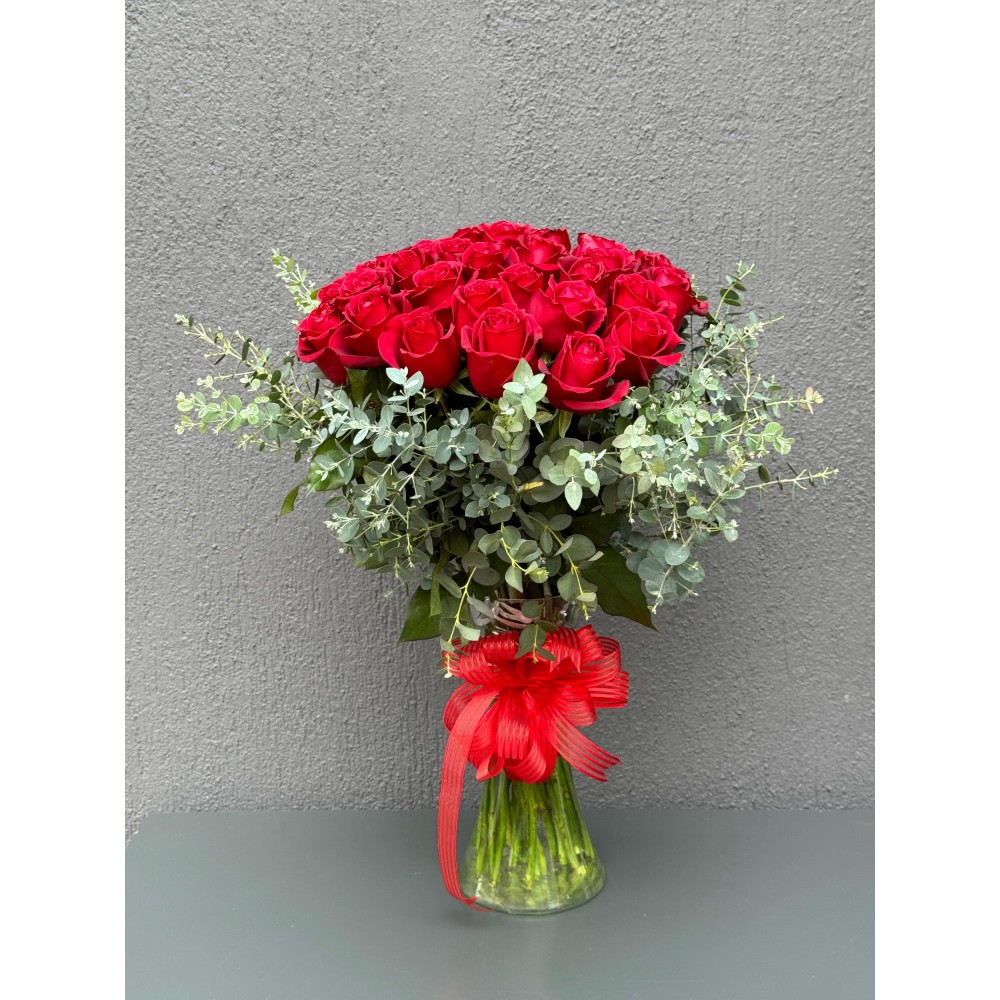 KALİPSO VAZODA 41 KIRMIZI GÜL